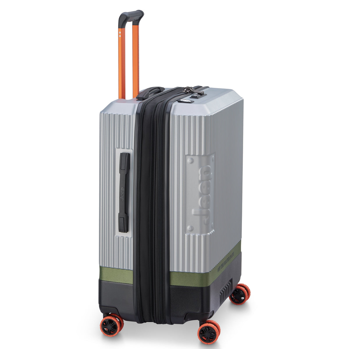 JH001A 27-Inch Expandable Check-In Suitcase, Silver - Delsey Paris