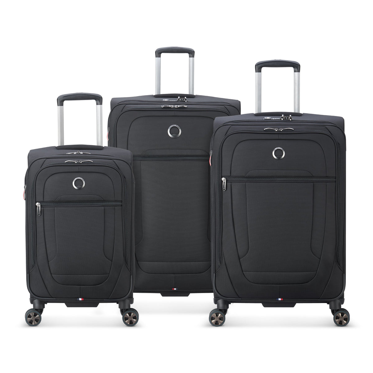 HELIUM DLX 3-Piece Luggage Set, Black - Delsey Paris