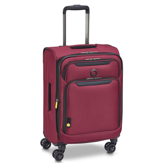 SKY MAX 3.0 23-Inch Expandable Carry-On Suitcase, Burgundy - Delsey Paris