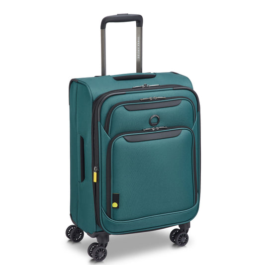 SKY MAX 3.0 23-Inch Expandable Carry-On Suitcase, Teal blue - Delsey Paris