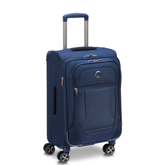 HELIUM DLX 24-Inch Expandable Carry-On Suitcase, Navy - Delsey Paris