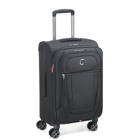 HELIUM DLX 24-Inch Expandable Carry-On Suitcase, Black - Delsey Paris