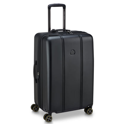 CADENCE 27-Inch Expandable Check-In Suitcase, Deep black - Delsey Paris