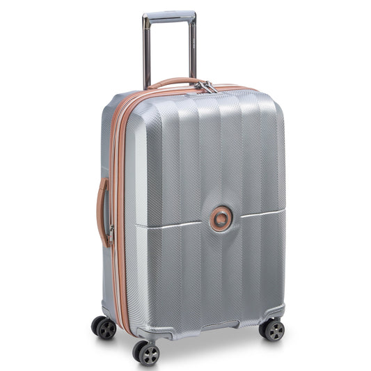 CARROUSEL 27-Inch Expandable Check-In Suitcase, Platinum - Delsey Paris