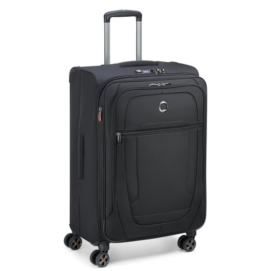 HELIUM DLX 28-Inch Expandable Check-In Suitcase, Black - Delsey Paris