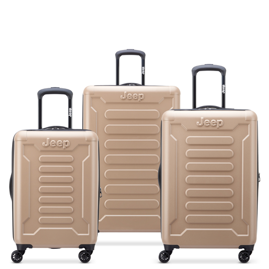 JH004C 3-Piece Luggage Set, Beige - Delsey Paris