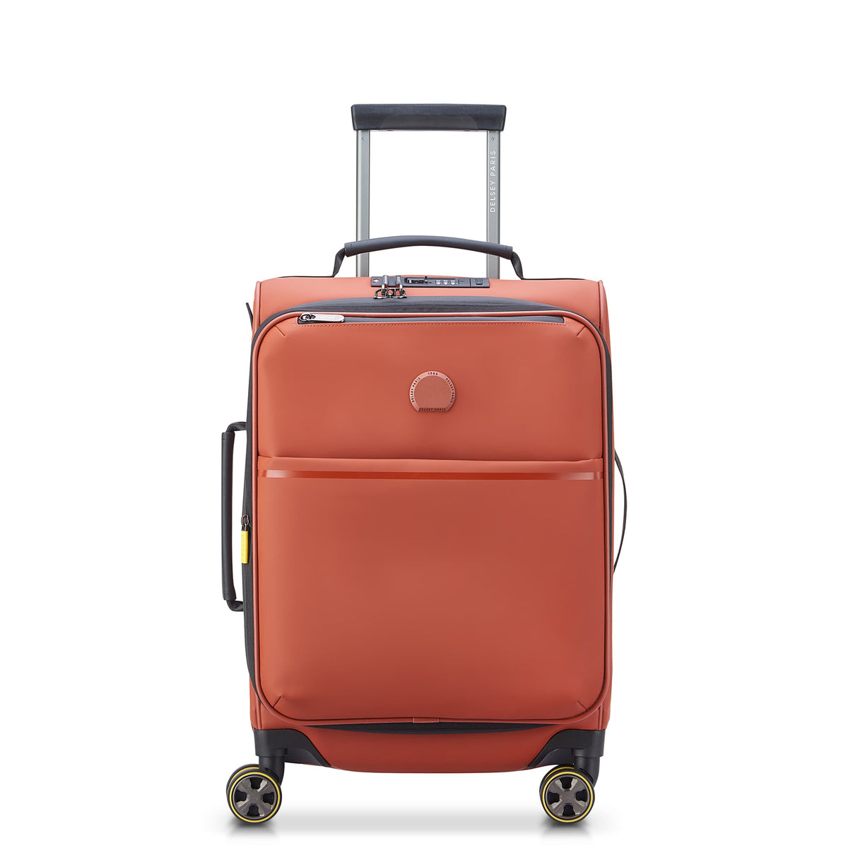 TURENNE SOFT 23-Inch Carry-On Suitcase, Brick - Delsey Paris