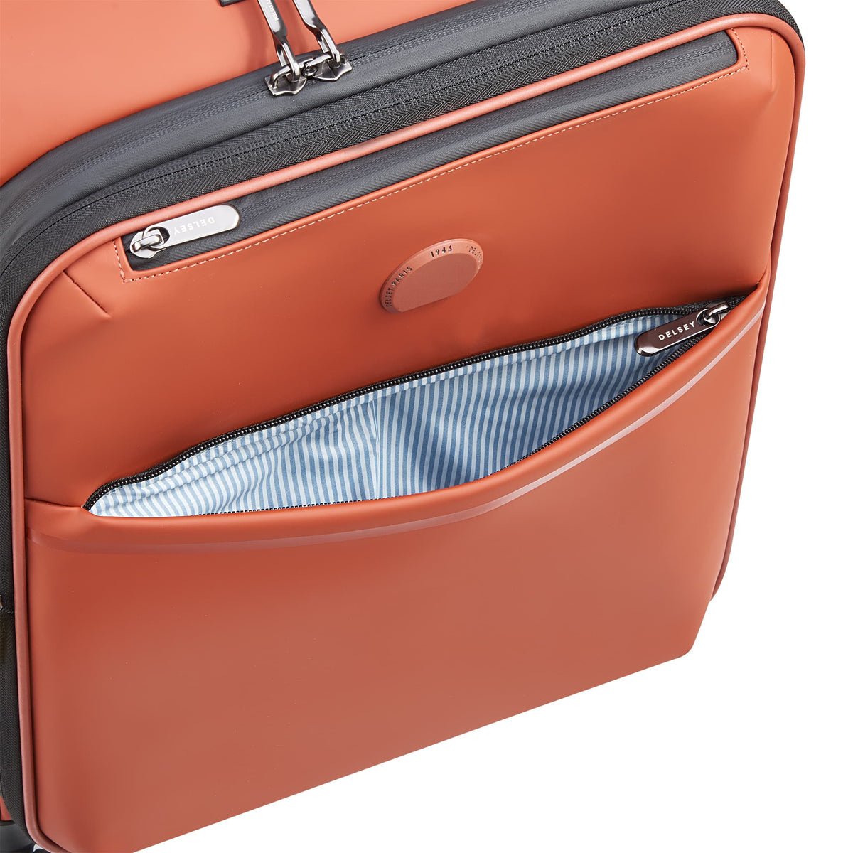 TURENNE SOFT 23-Inch Carry-On Suitcase, Brick - Delsey Paris