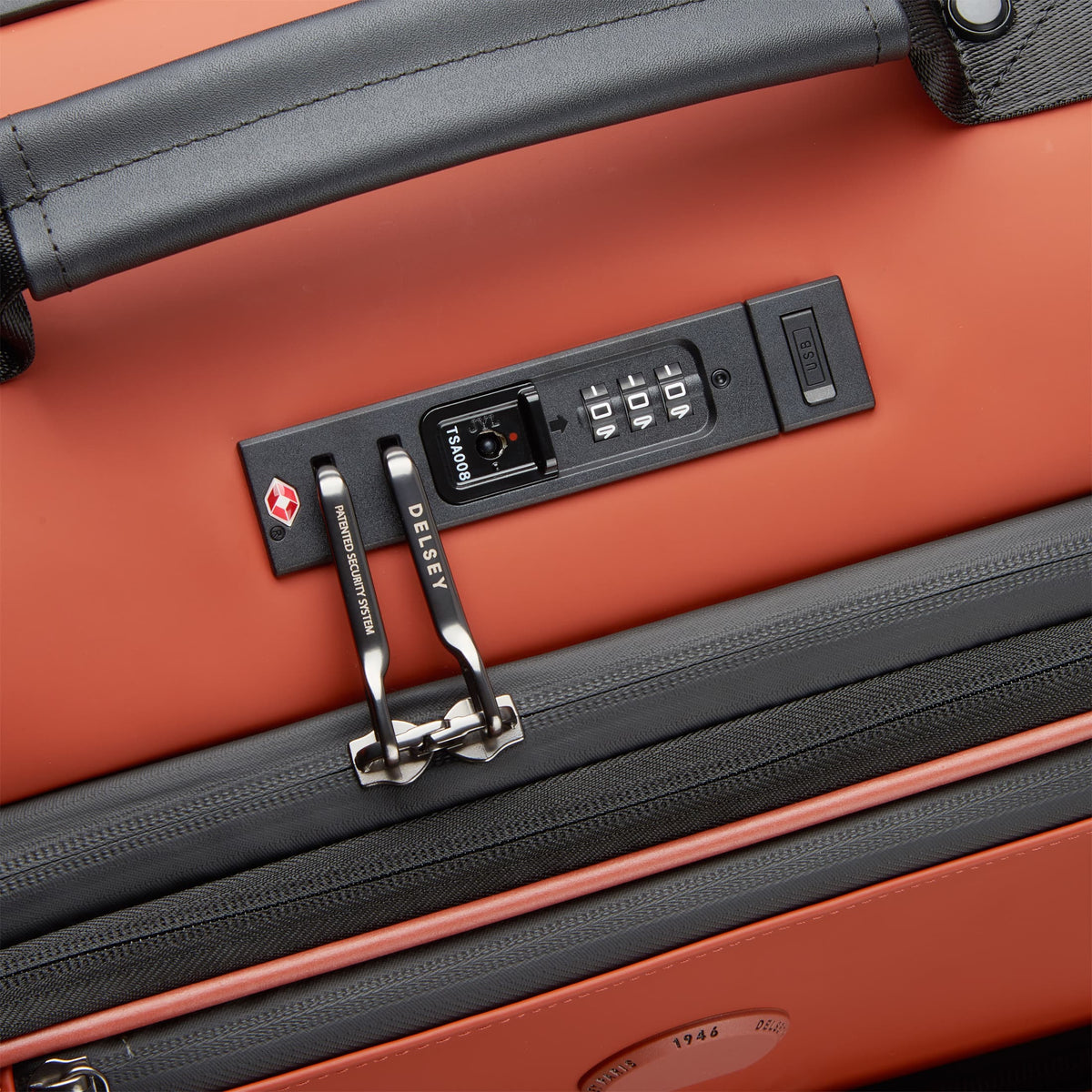 TURENNE SOFT 23-Inch Carry-On Suitcase, Brick - Delsey Paris