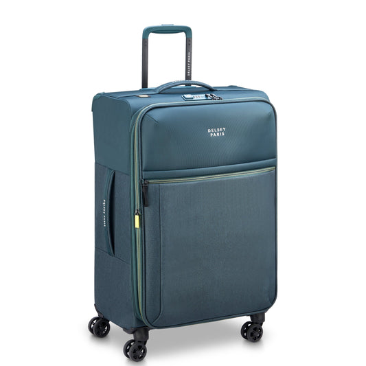 BROCHANT 3 27-Inch Expandable Check-In Suitcase, Green - Delsey Paris