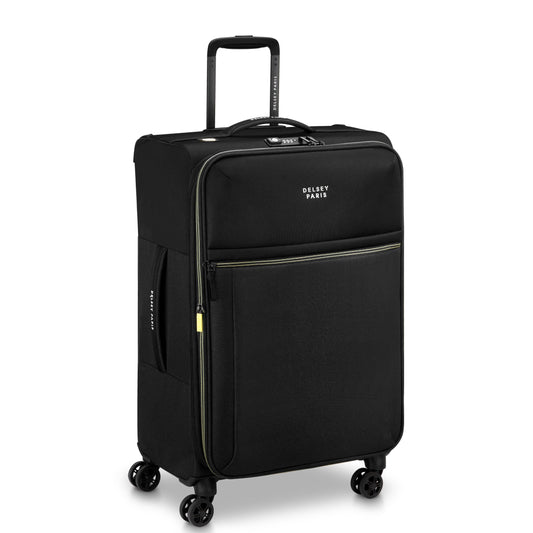 BROCHANT 3 |.0 27-Inch Expandable Check-In Suitcase, Deep black - Delsey Paris