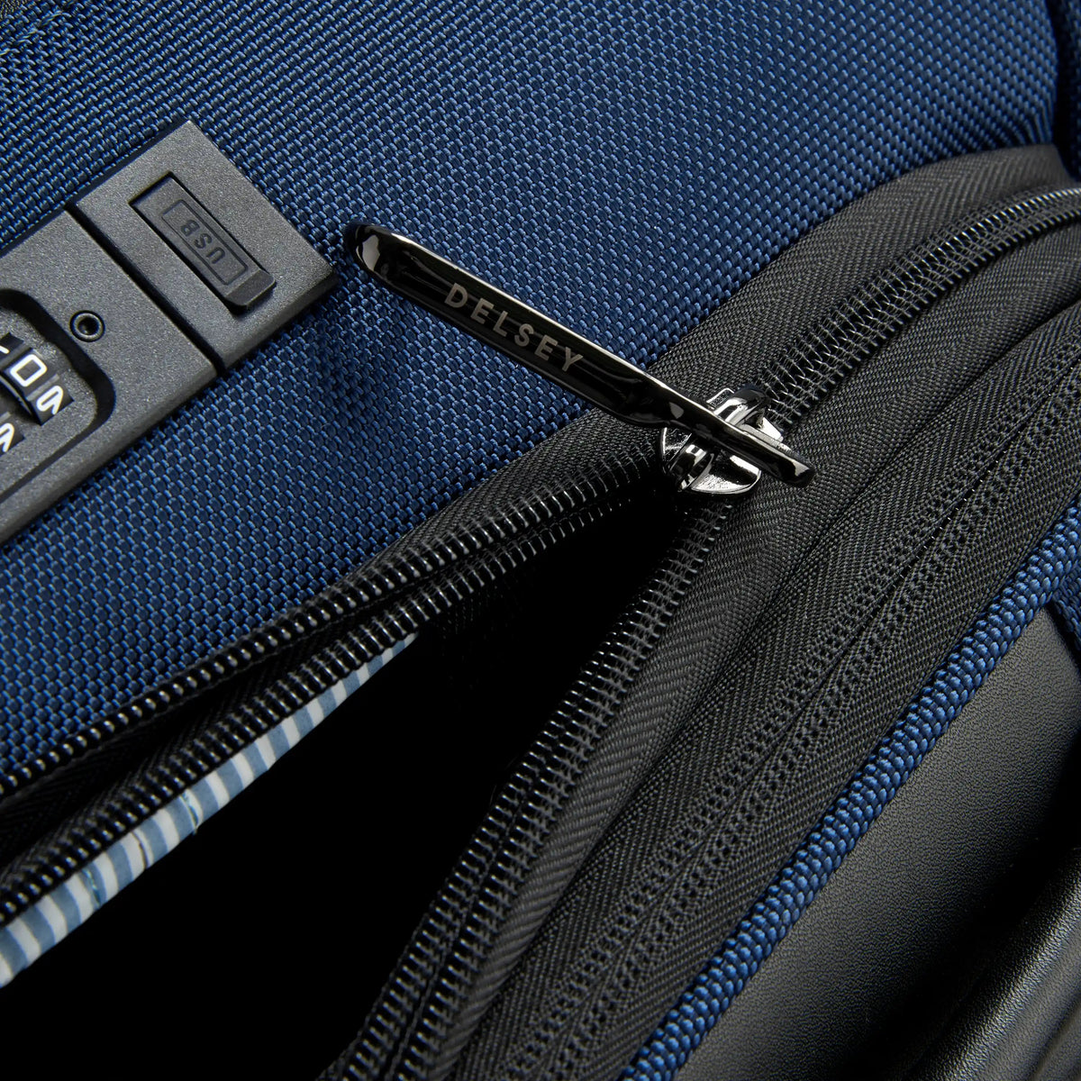 WAGRAM 23-Inch Expandable Carry-On Suitcase, Navy - Delsey Paris