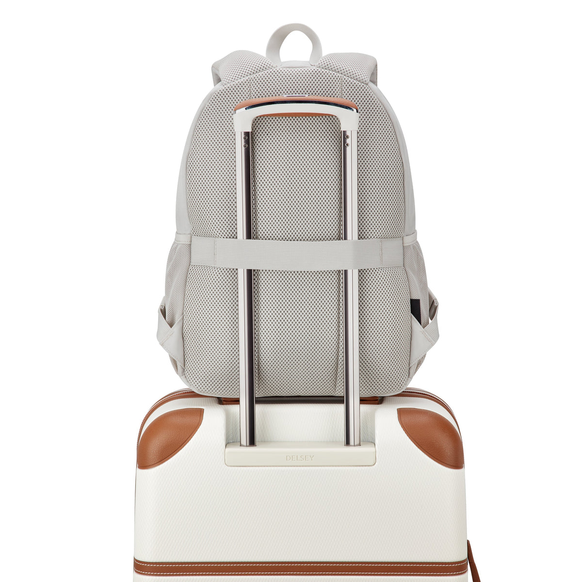 DYLAN 15.6-Inch Laptop Backpack, Pearl grey - Delsey Paris