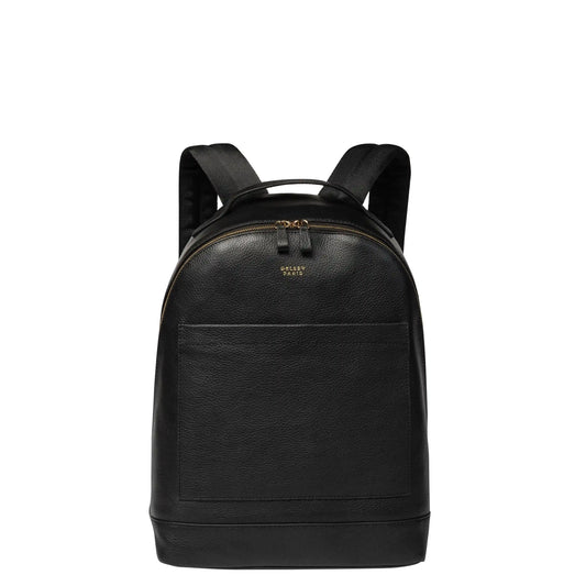 LE CUIR GRAINE Leather Backpack, Black - Delsey Paris