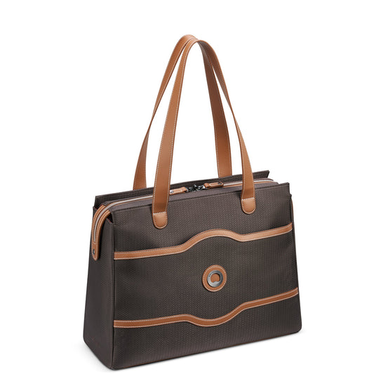 CHATELET AIR 2.0 Laptop Shoulder Bag, Brown - Delsey Paris