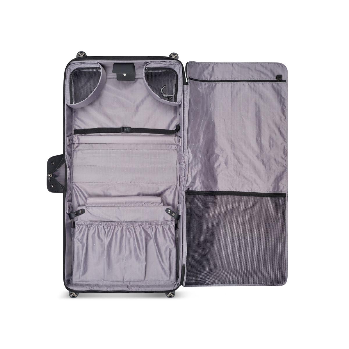 HELIUM DLX 4-Wheeled Garment Bag, Black - Delsey Paris