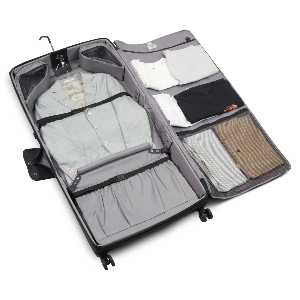 HELIUM DLX 4-Wheeled Garment Bag, Black - Delsey Paris
