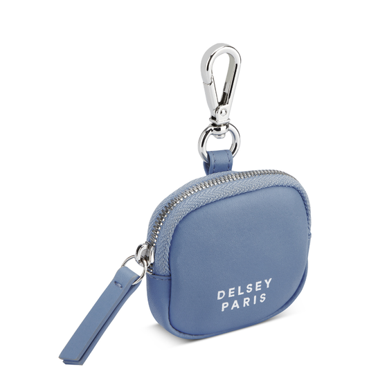 LE CUIR LISSE Leather Earphone Case, Sky blue - Delsey Paris