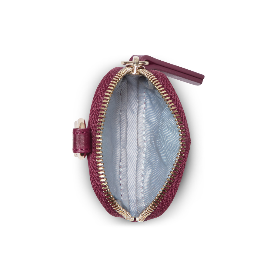 LE CUIR LISSE Leather Earphone Case, Burgundy - Delsey Paris