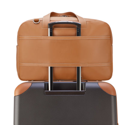 CHATELET AIR 2.0 Leather Duffel Bag, Cognac - Delsey Paris