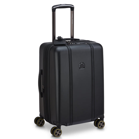 CADENCE 23-Inch Expandable Carry-On Suitcase, Deep black - Delsey Paris