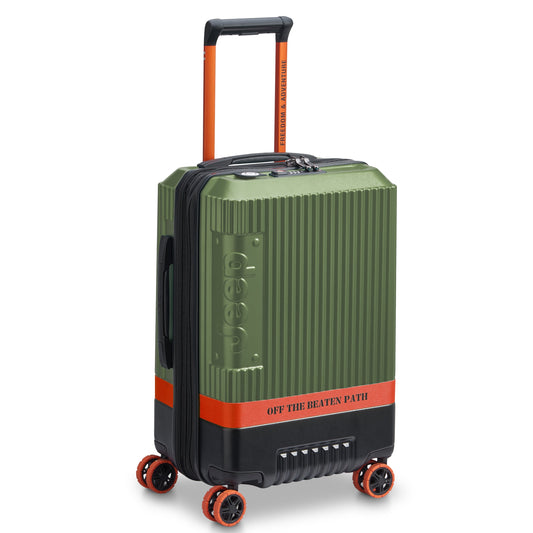 JH001A 23-Inch Expandable Carry-On Suitcase, Green - Delsey Paris