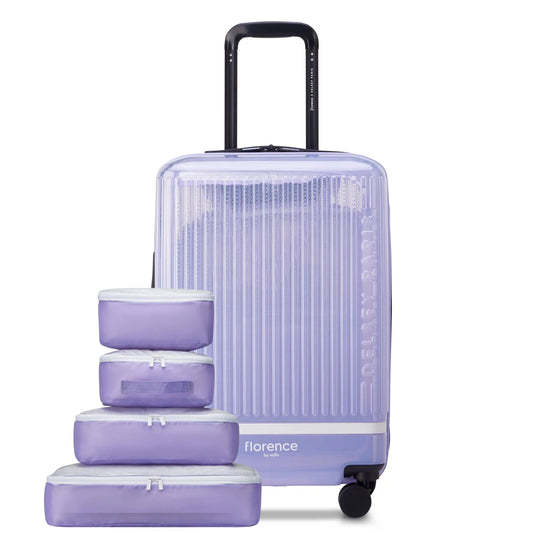 GOTTA GLOW 23-Inch Carry-On Suitcase, Translucent purple - Delsey Paris