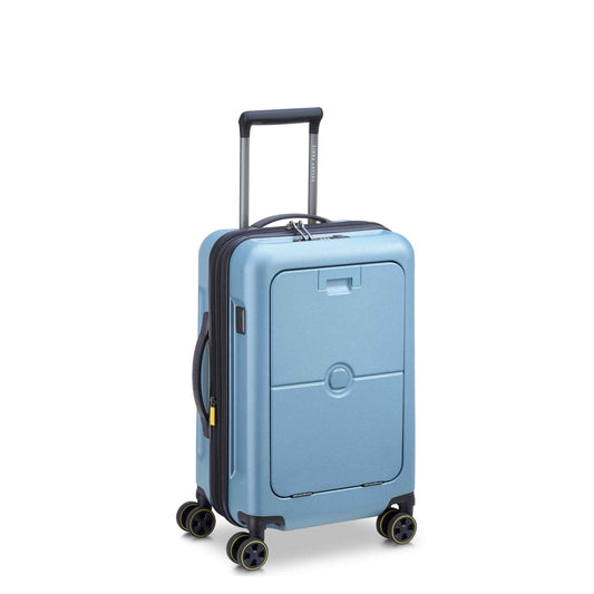 TURENNE 2.0 22-Inch Front Pocket Carry-On Suitcase, Blue grey - Delsey Paris