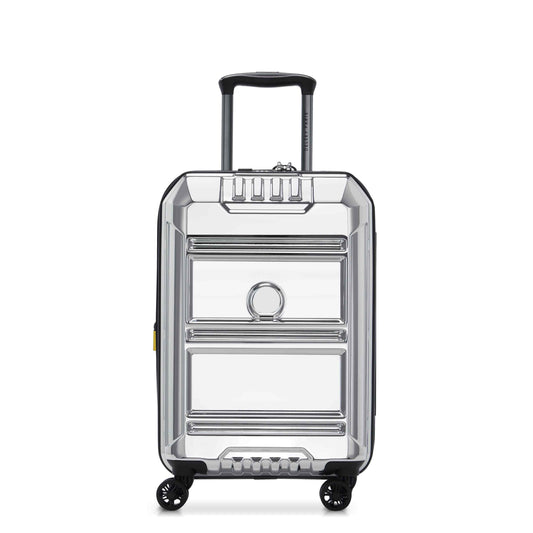 REMPART 22-Inch Expandable Carry-On Suitcase, Chrome - Delsey Paris