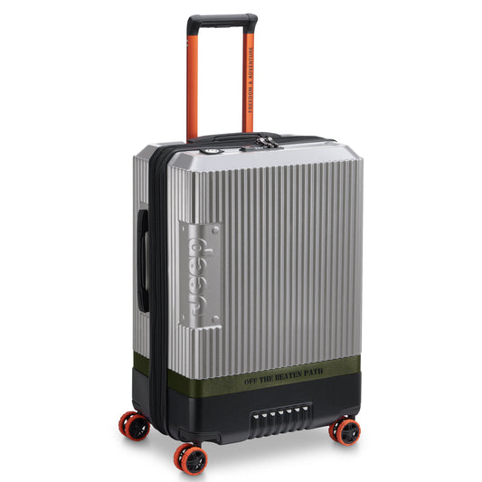 JH001A 27-Inch Expandable Check-In Suitcase, Silver - Delsey Paris