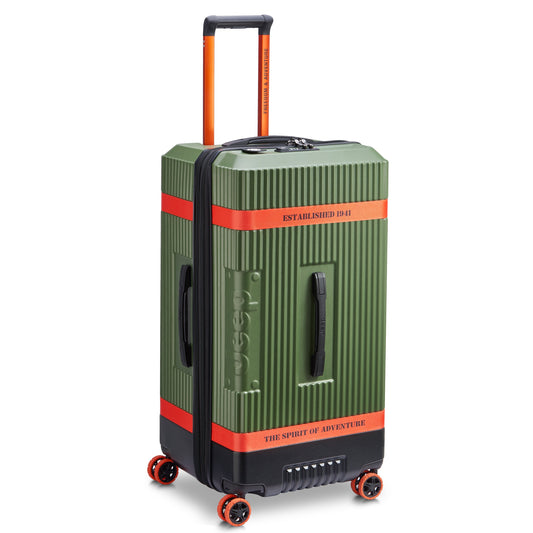 JH001A 32-Inch Expandable Check-In Trunk Suitcase, Green - Delsey Paris