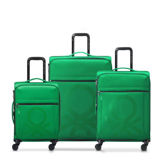 COLOR BLOCK 3-Piece Luggage Set, Green - Delsey Paris