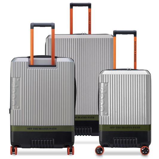 JH001A 3-Piece Luggage Set, Silver - Delsey Paris