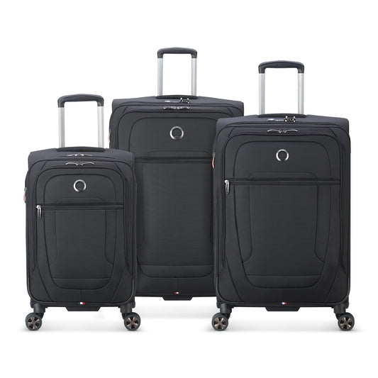 HELIUM DLX 3-Piece Luggage Set, Black - Delsey Paris